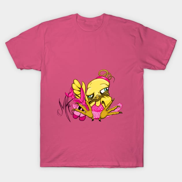 Grumpy Chicken Ballerina T-Shirt by Grumpy Chicken